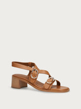 Multi-Strap-Sandalen aus Leder mit Blockabsatz - Leder | FRAU