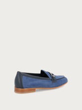Suede loafers with leather details - Abyss | FRAU