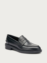 Leather varsity loafers - Black | FRAU