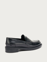 Leather varsity loafers - Black | FRAU