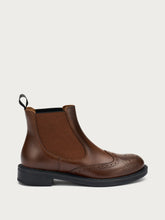 Leather Chelsea boots with wing-tip design - Leather | FRAU