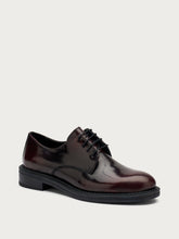 Brushed leather lace-ups - Bordeaux | FRAU