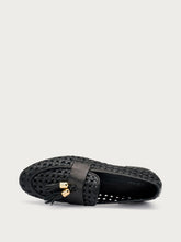 Woven leather loafers with tassels - Black | FRAU