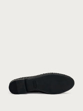 Woven leather loafers with tassels - Black | FRAU