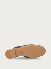 Sabot in pelle intrecciata con nappine - Ebano | FRAU