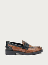 Bi-material varsity loafers - Coffee | FRAU