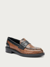 Bi-material varsity loafers - Coffee | FRAU