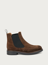 Suede Chelsea boots with shaded finish - Cocoa | FRAU