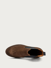 Suede Chelsea boots with shaded finish - Cocoa | FRAU
