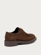 Suede lace-ups with top-stitching - Cocoa | FRAU