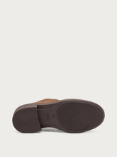 Suede lace-ups with top-stitching - Cocoa | FRAU