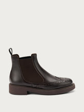 Chelsea boots with wing-tip detail - Dark Brown | FRAU