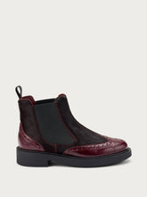 Bi-material Chelsea boots - Bordeaux | FRAU