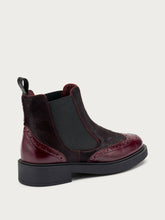Bi-material Chelsea boots - Bordeaux | FRAU