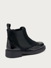 Bi-material Chelsea boots - Black | FRAU
