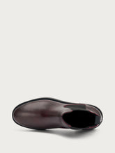 Leather Chelsea boots with shaded finish - Bordeaux | FRAU