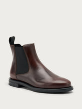 Leather Chelsea boots with shaded finish - Coffee | FRAU
