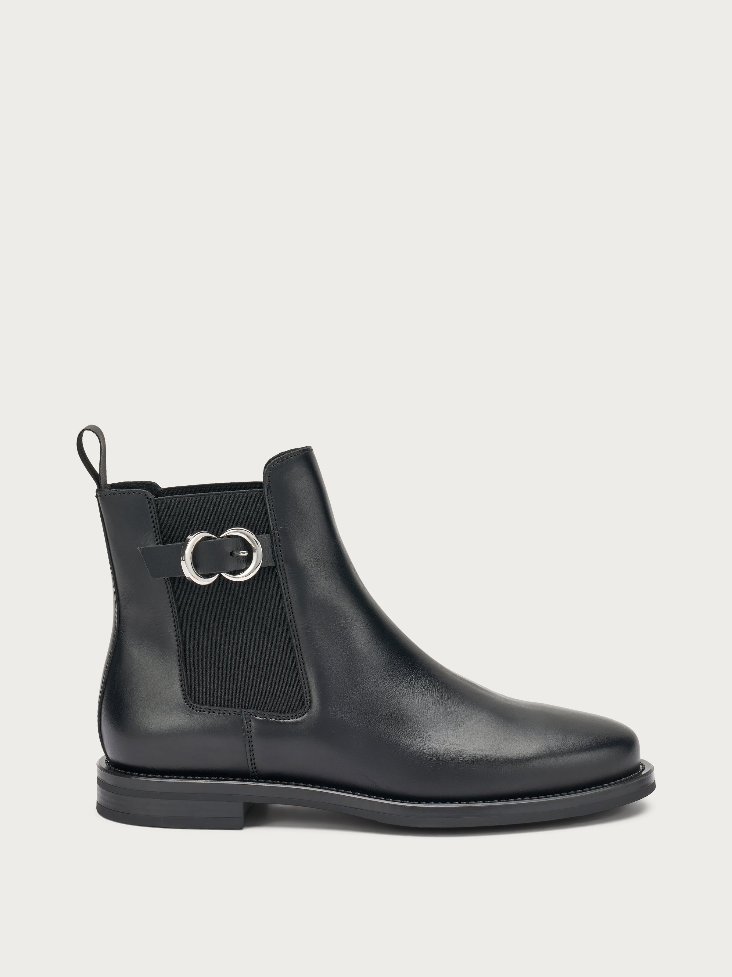 Leather Chelsea boots with decorative buckle FRAU - Main Image