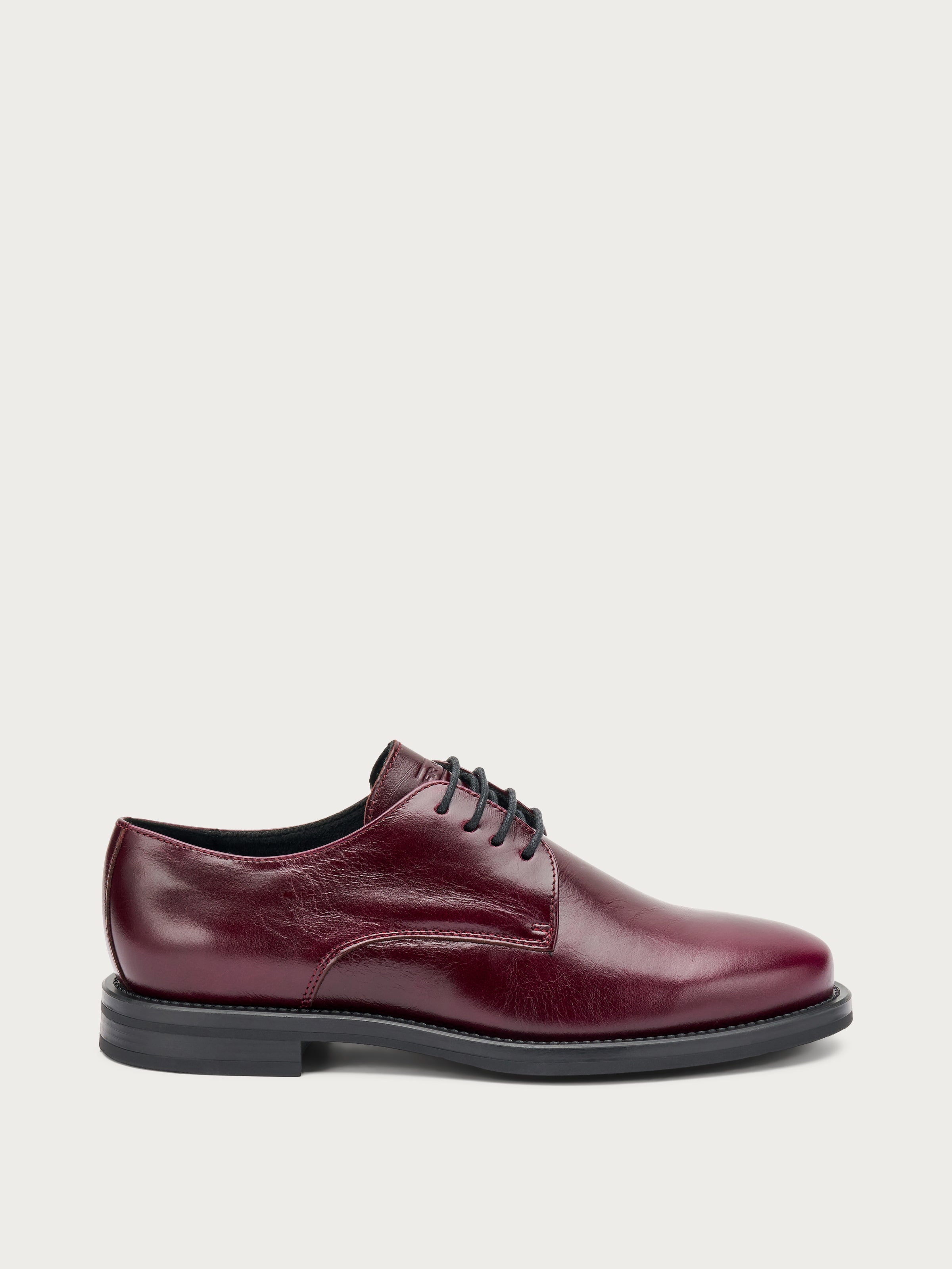 Classic semi-polished leather lace-ups FRAU - Main Image