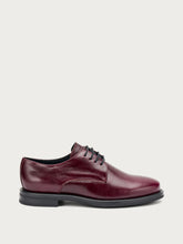 Classic semi-polished leather lace-ups - Bordeaux | FRAU
