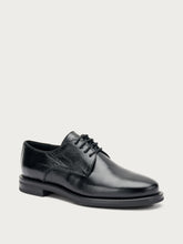Classic semi-polished leather lace-ups - Black | FRAU