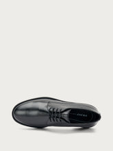 Classic semi-polished leather lace-ups - Black | FRAU