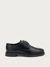 Classic leather lace-ups with satin laces - Black | FRAU