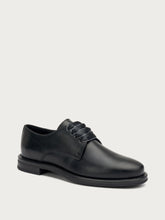 Classic leather lace-ups with satin laces - Black | FRAU