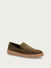 Men's casual green suede slip-ons - Fern/Barley | FRAU