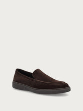 Men's casual dark brown suede slip-ons - Pepper | FRAU