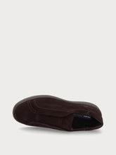 Men's dark brown suede slip-ons - Pepper | FRAU