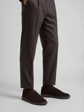 Men's dark brown suede slip-ons - Pepper | FRAU