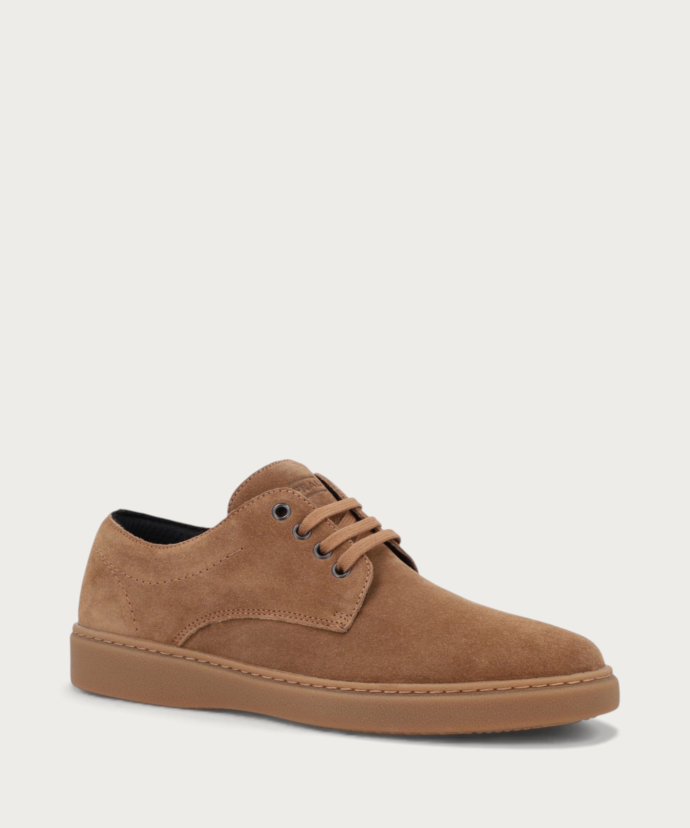 Derby casual uomo in pelle scamosciata marrone