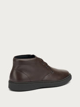 Lässige Herren-Ankle-Boots aus Leder in Dunkelbraun - Dunkelbraun | FRAU