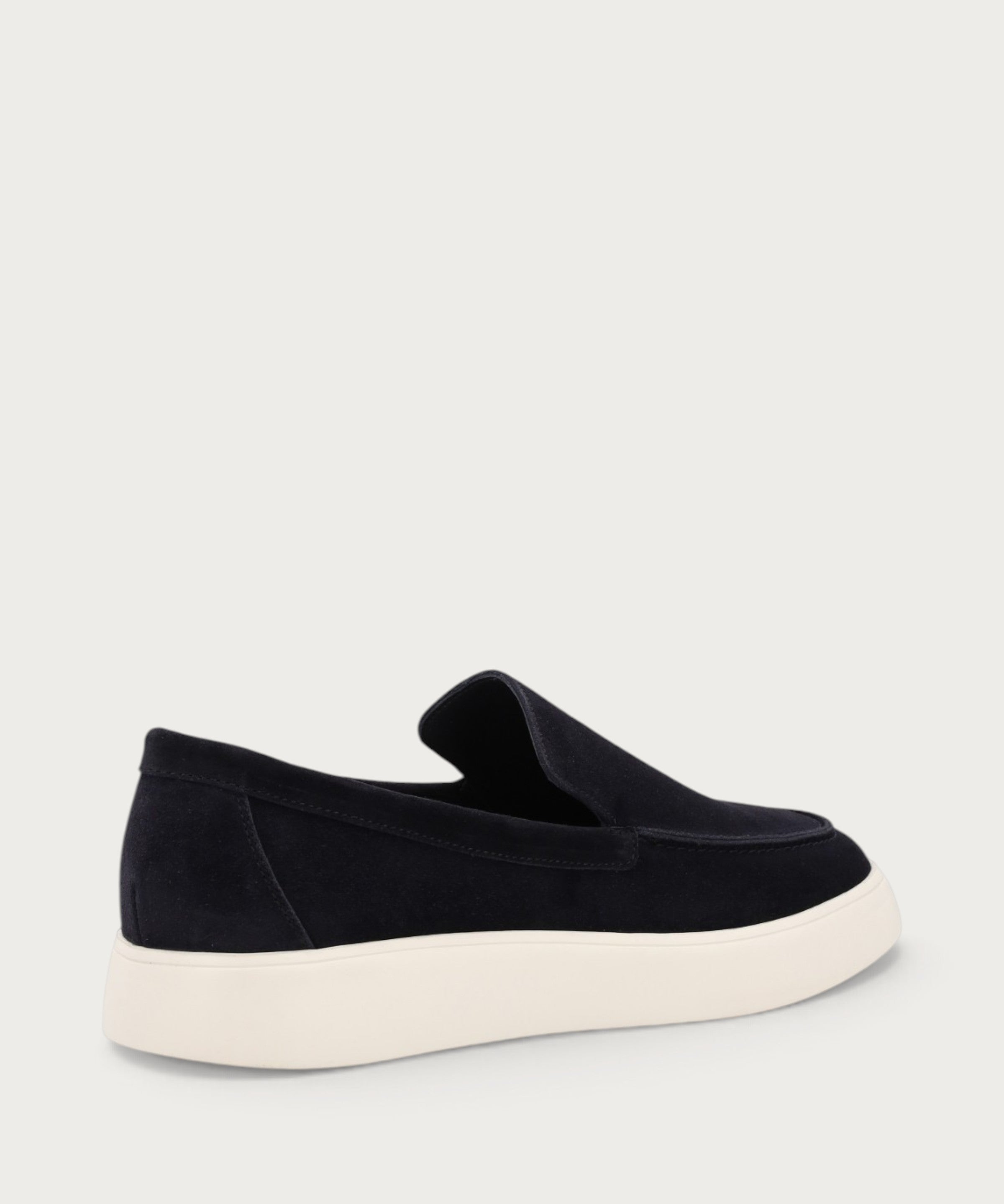 Herren-Slip-on aus Veloursleder in Blau mit hoher Sohle