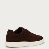 Men's basic brown suede slip-ons with chunky sole