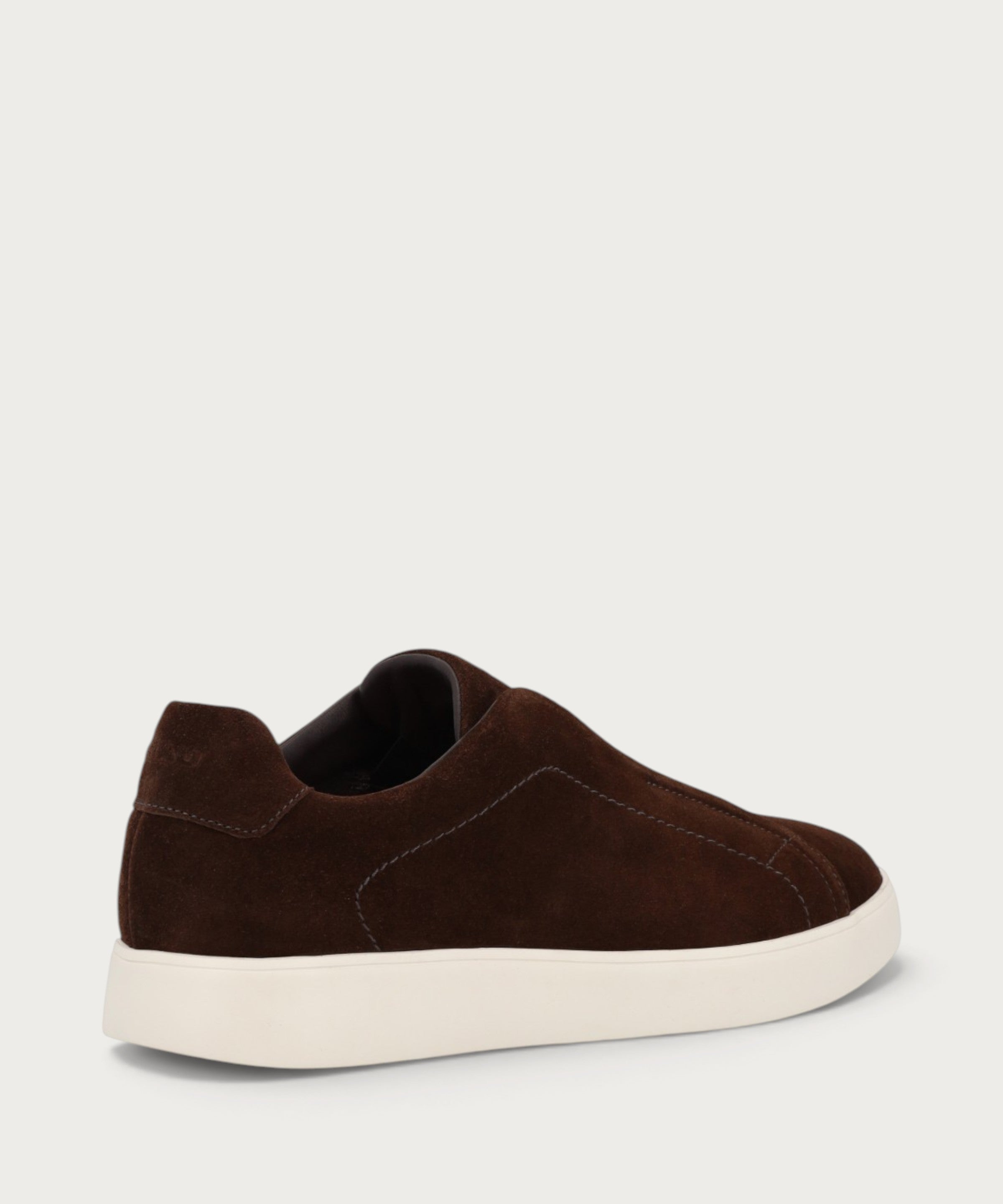 Herren-Basic-Slip-on aus Veloursleder in Braun mit hoher Sohle