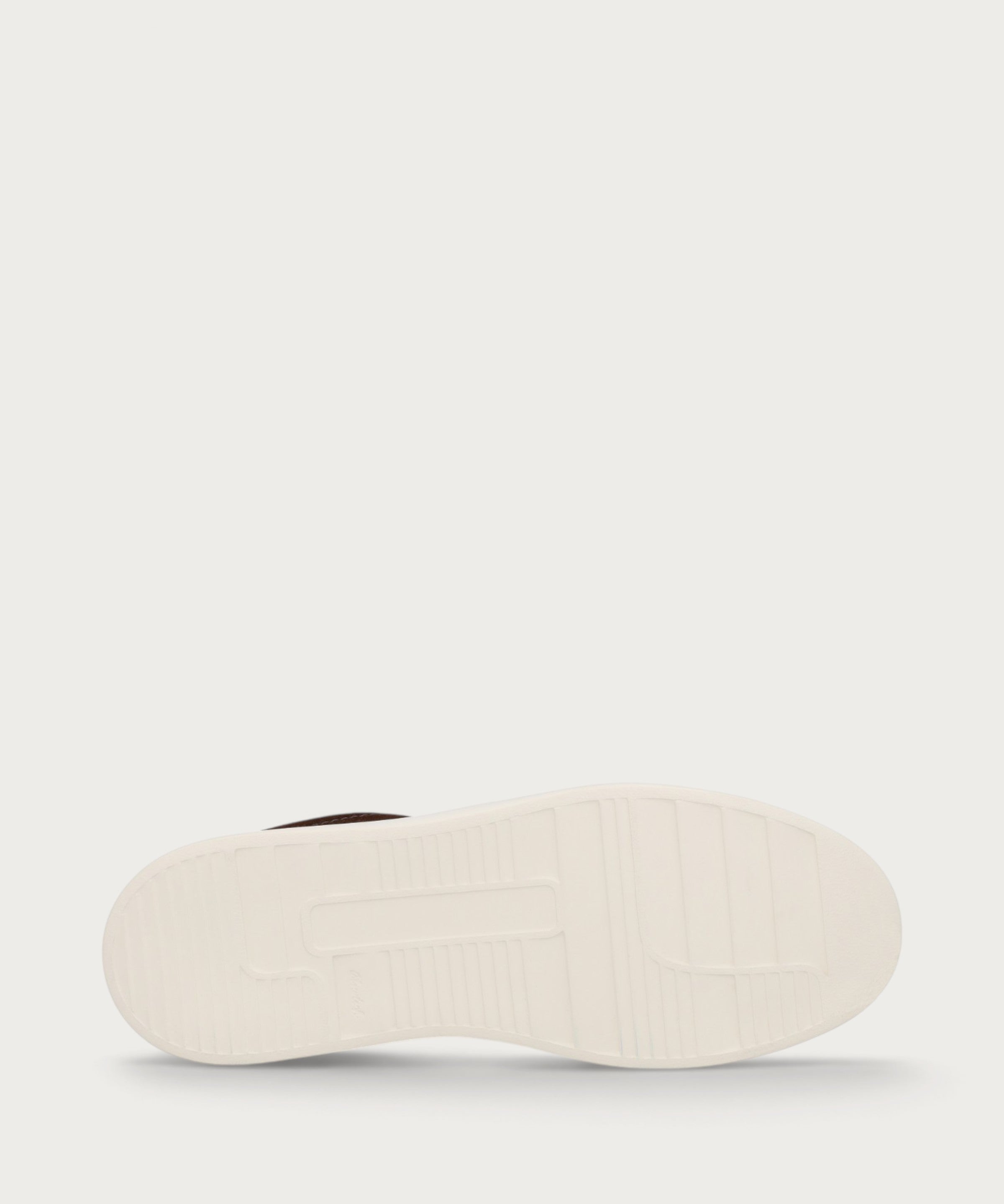 Herren-Basic-Slip-on aus Veloursleder in Braun mit hoher Sohle