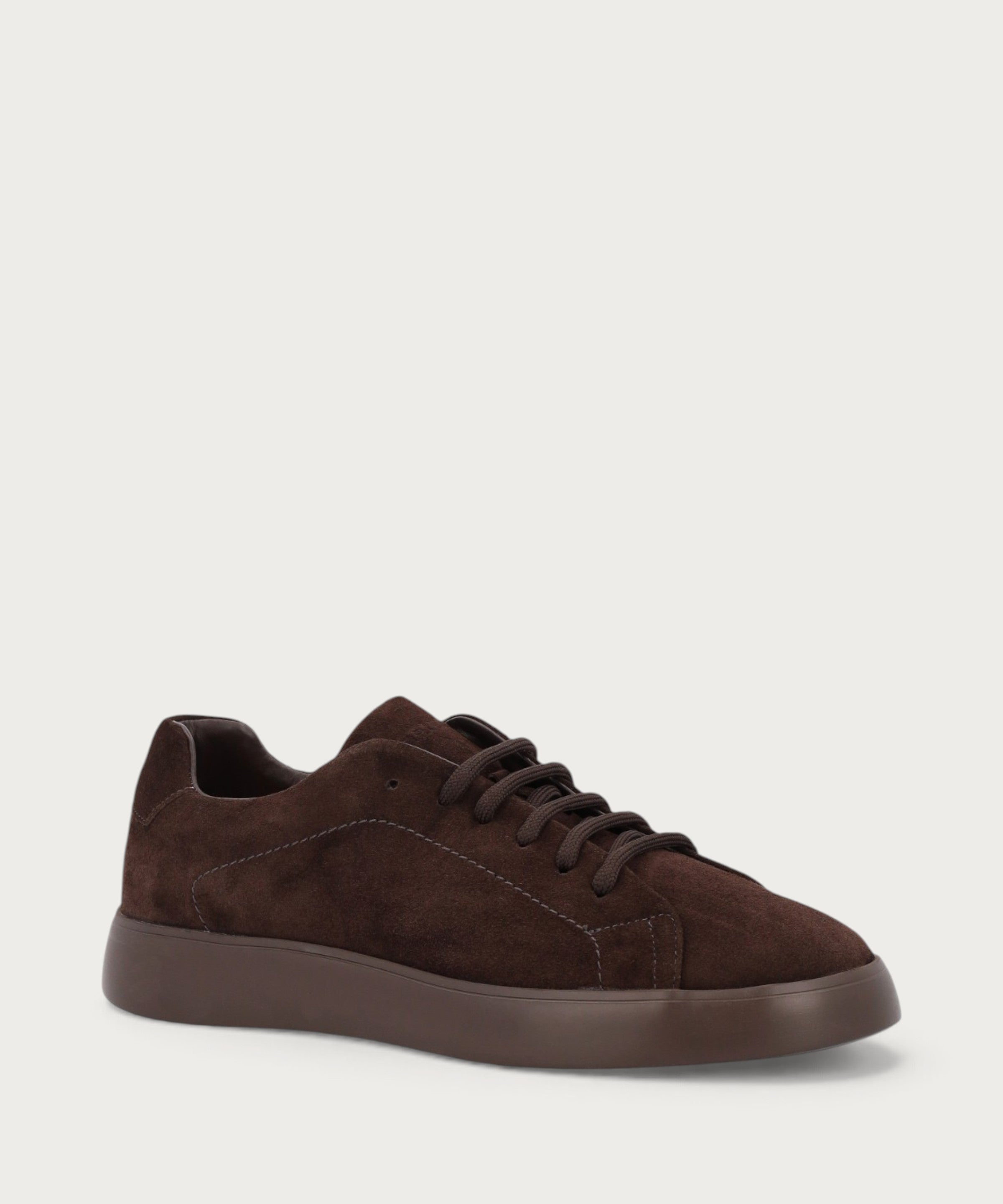 Herren-Sneaker Minimal aus Veloursleder in Dunkelbraun