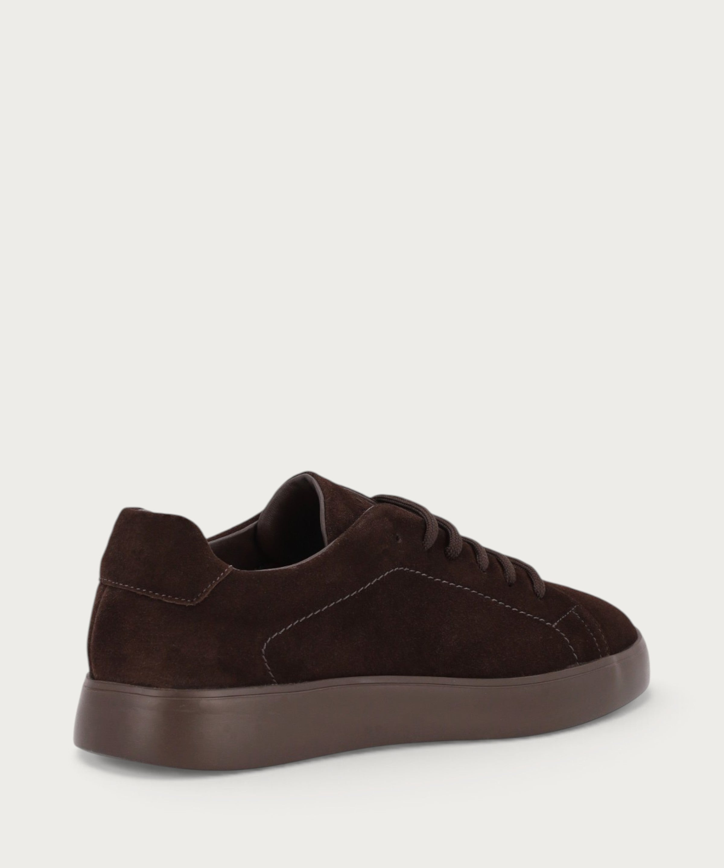 Herren-Sneaker Minimal aus Veloursleder in Dunkelbraun