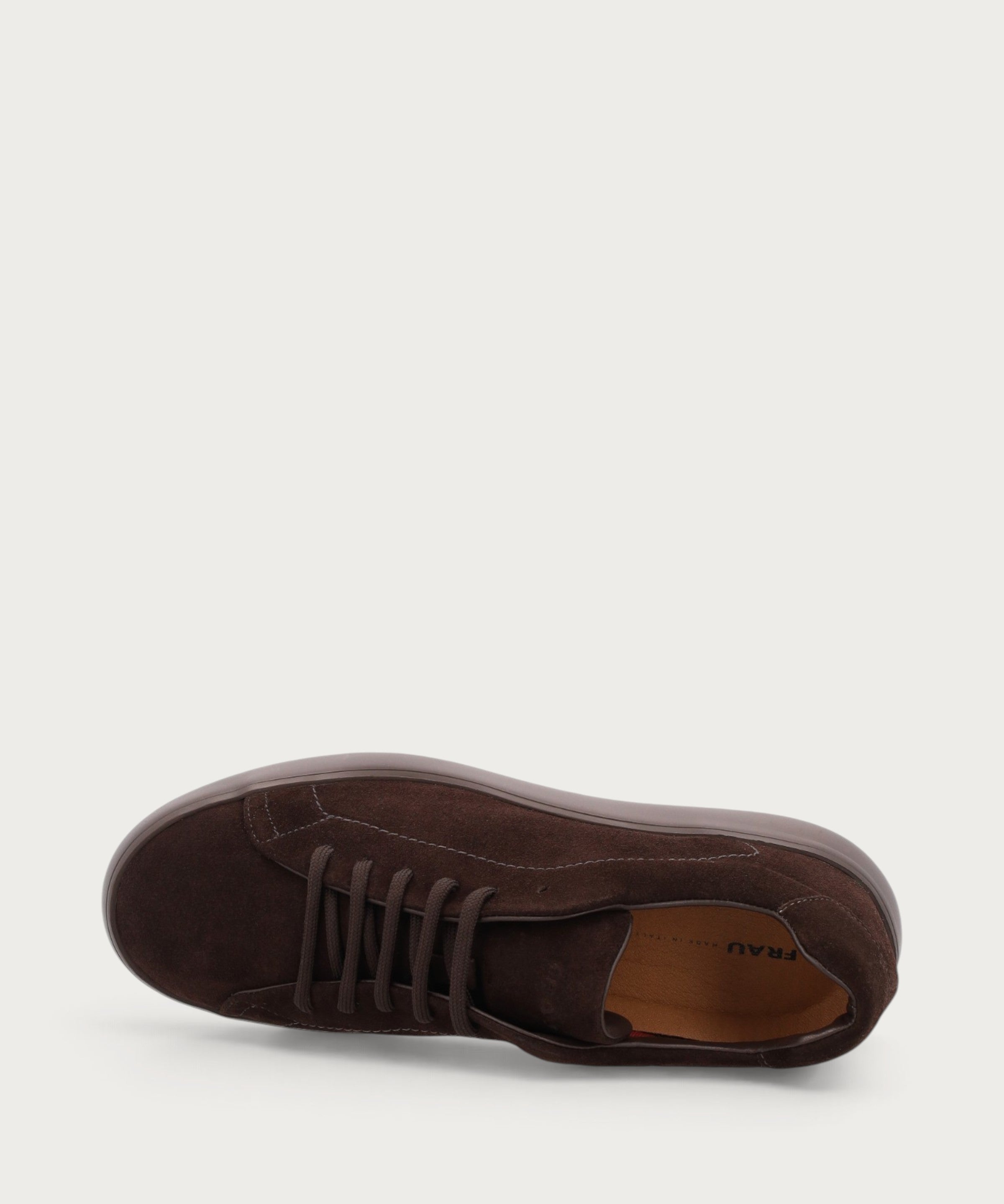 Herren-Sneaker Minimal aus Veloursleder in Dunkelbraun