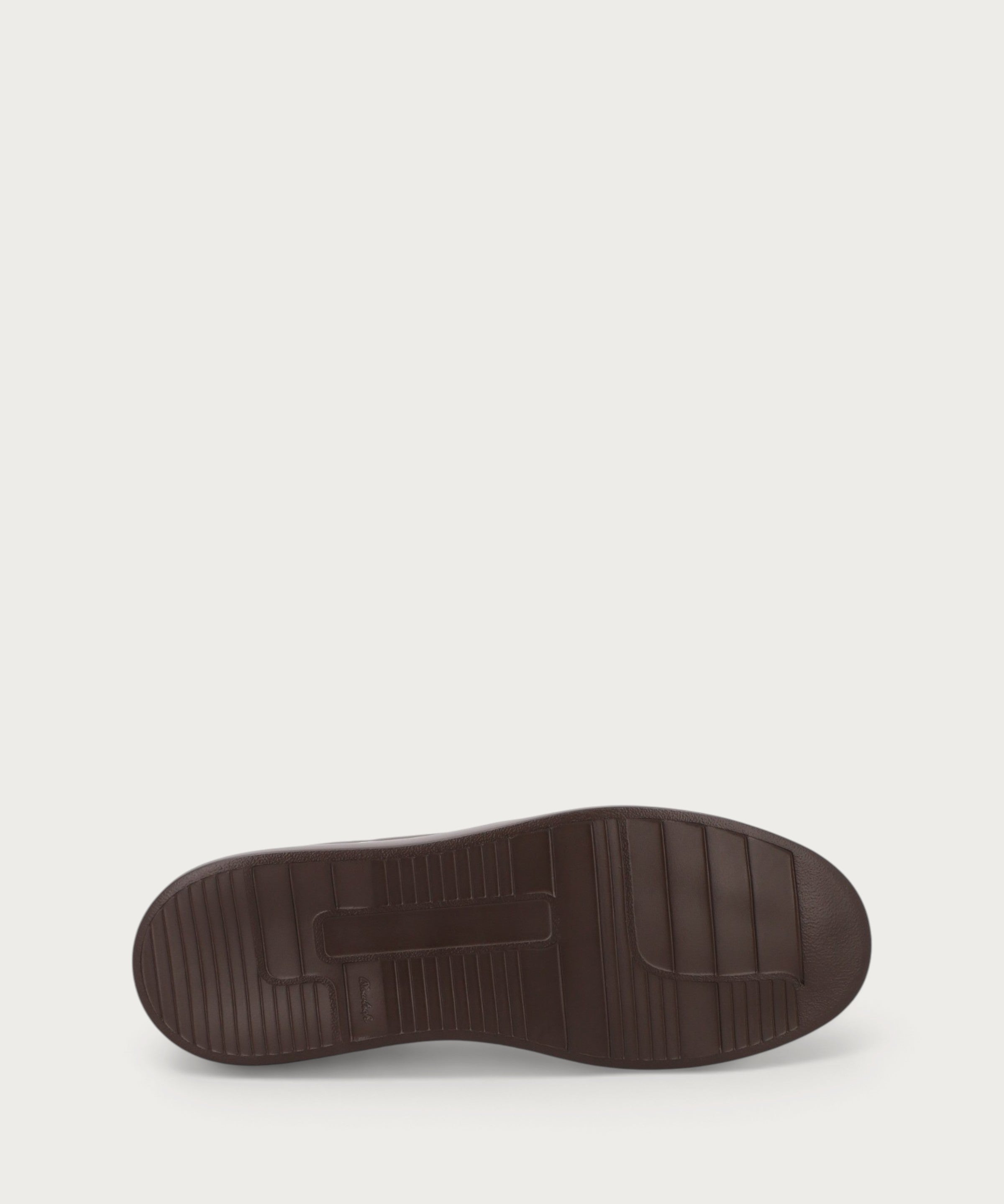 Herren-Basic-Slip-on aus Leder in Dunkelbraun mit hoher Sohle