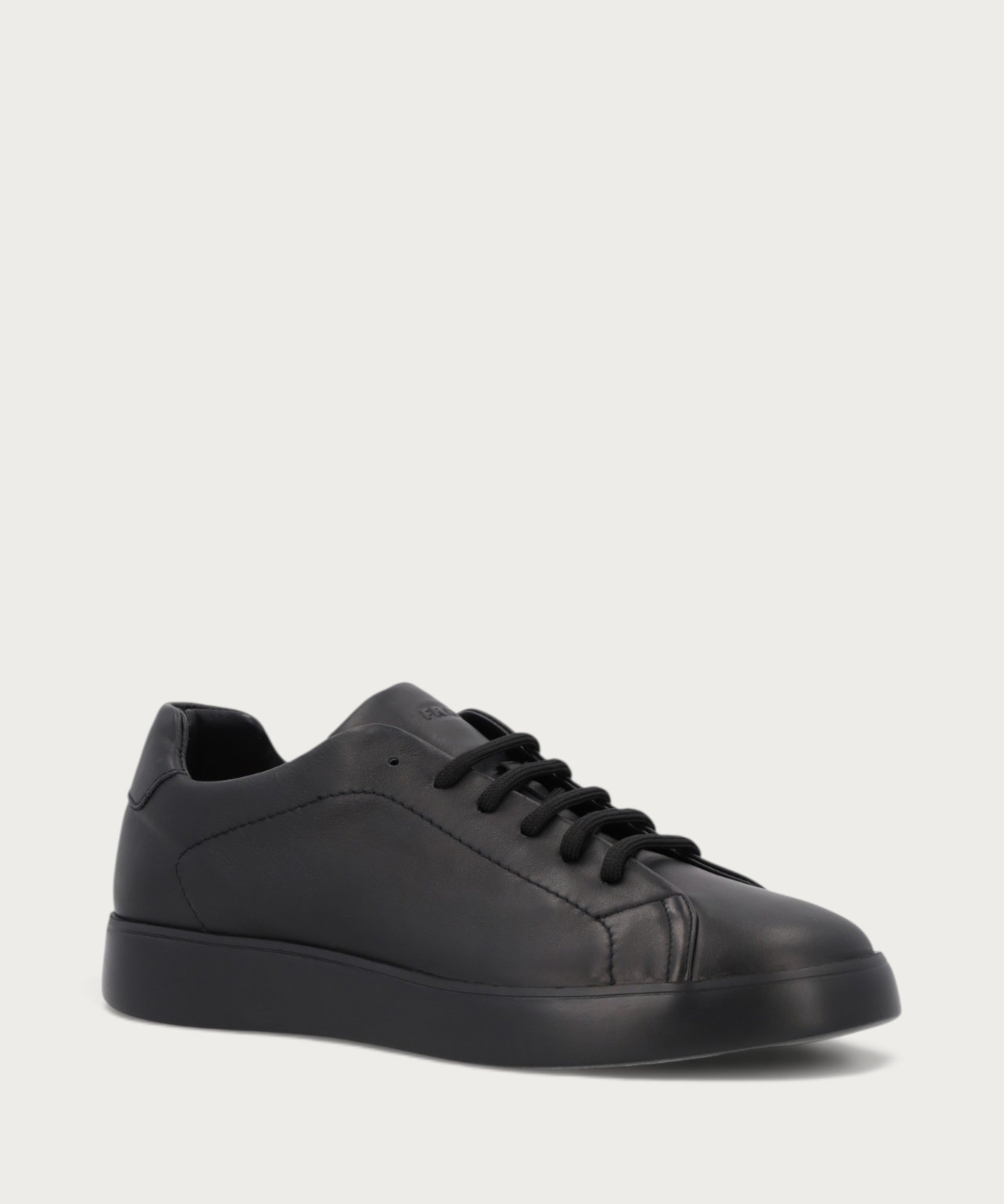 Herren-Sneaker Minimal aus Leder in Schwarz