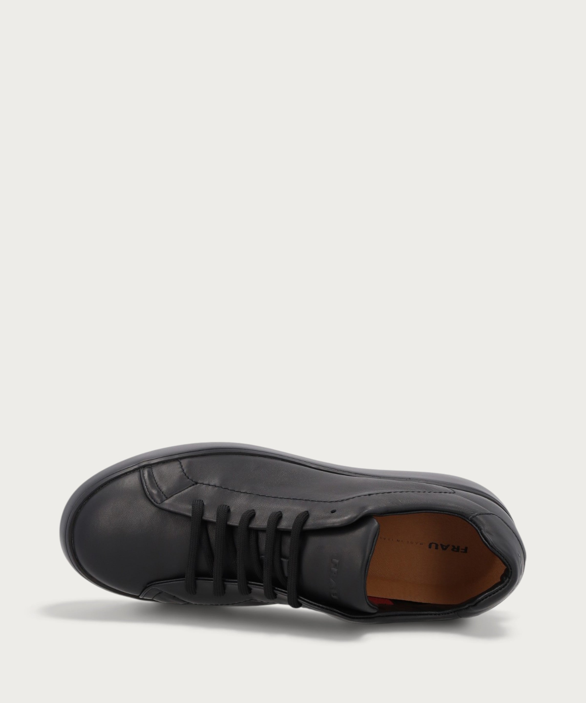 Herren-Sneaker Minimal aus Leder in Schwarz