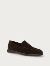 Mocassini Casual Uomo in Pelle Scamosciata testa di moro con suola in tinta - Cacao/Tabacco | FRAU