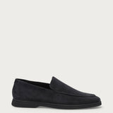 Men's casual black suede loafers