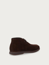 Men's dark brown suede desert boots with tonal sole - Cocoa/Tobacco | FRAU
