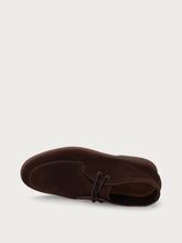 Men's dark brown suede desert boots with tonal sole - Cocoa/Tobacco | FRAU