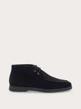 Men's midnight blue suede desert boots - Off Black/Black | FRAU
