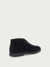 Men's midnight blue suede desert boots - Off Black/Black | FRAU